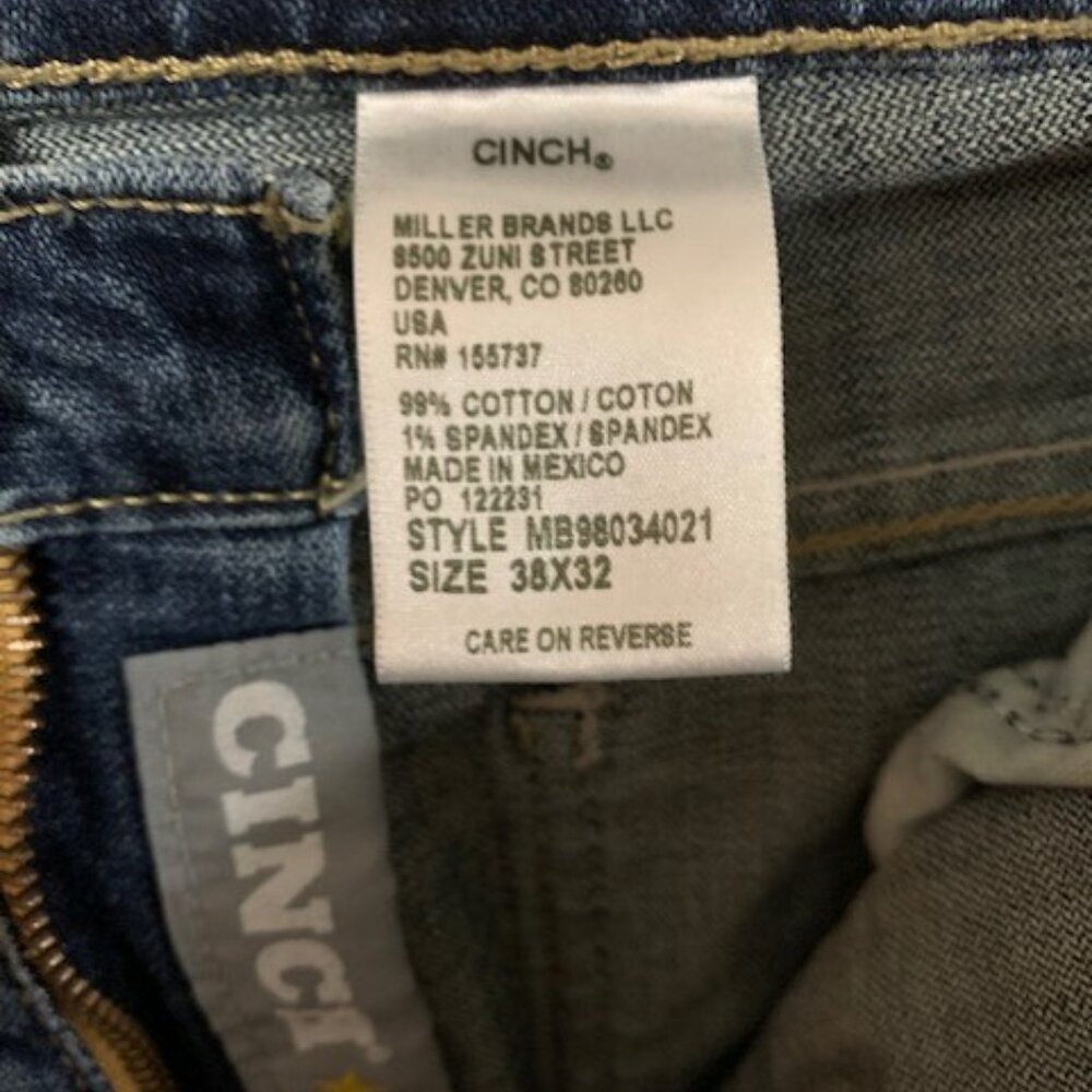 CINCH JEANS MENS (38X32) SILVER LABEL DENIM - Picture 2 of 7